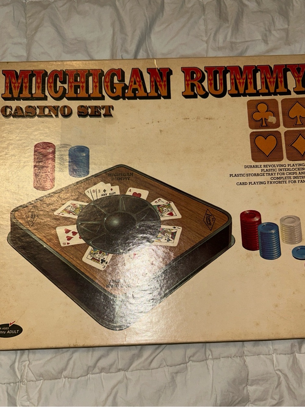 Michigan Rummy Casino Set Board Game By Lowe, 1970